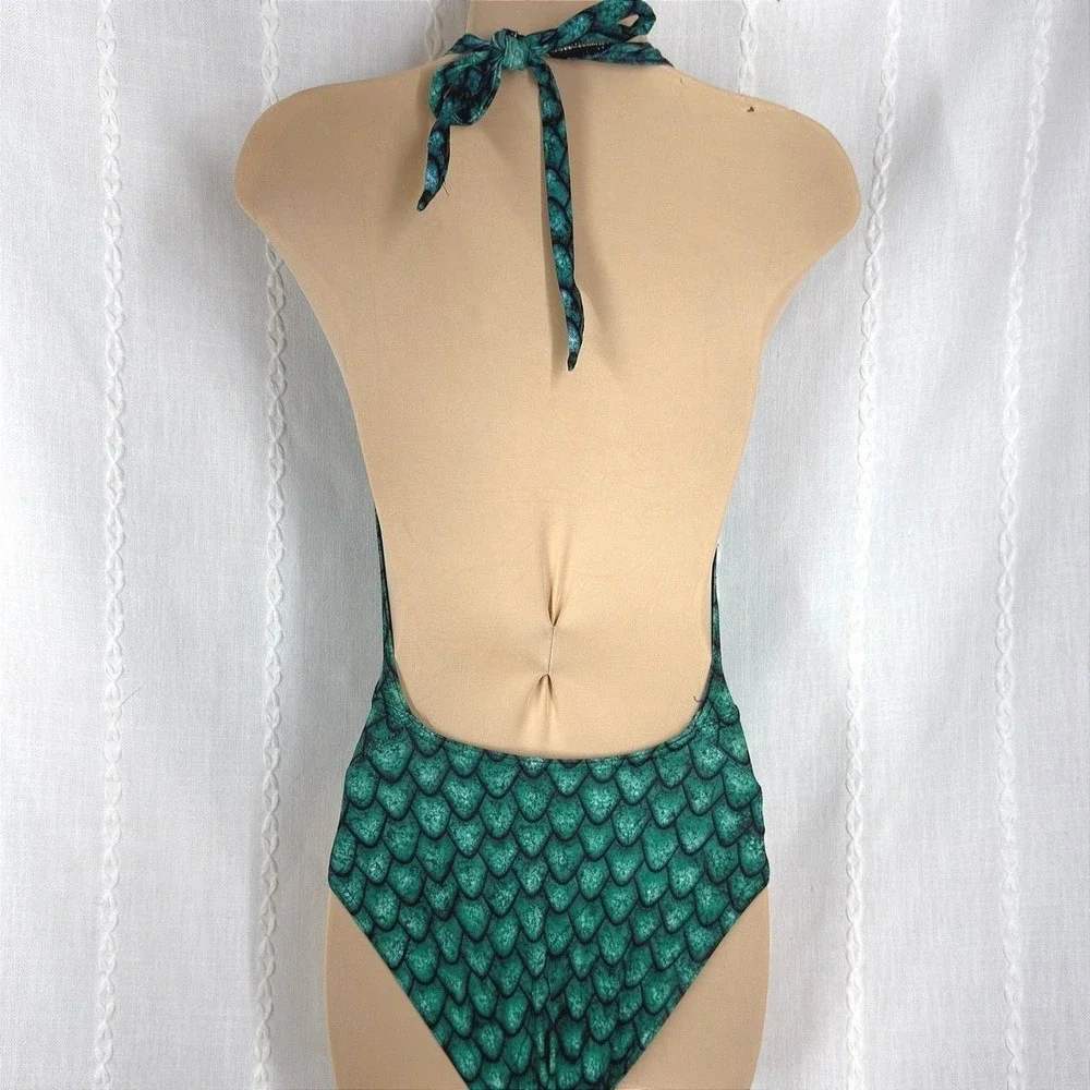 BlackMilk Game of Thrones Dragon Scale‎ Halter One Piece Swimsuit XS